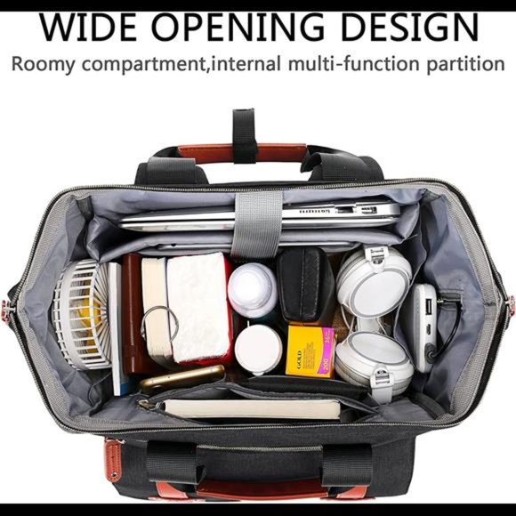 Travel Laptop Backpack, Doctor Teacher Work RFID Anti Theft Durable Laptops - Picture 3 of 6